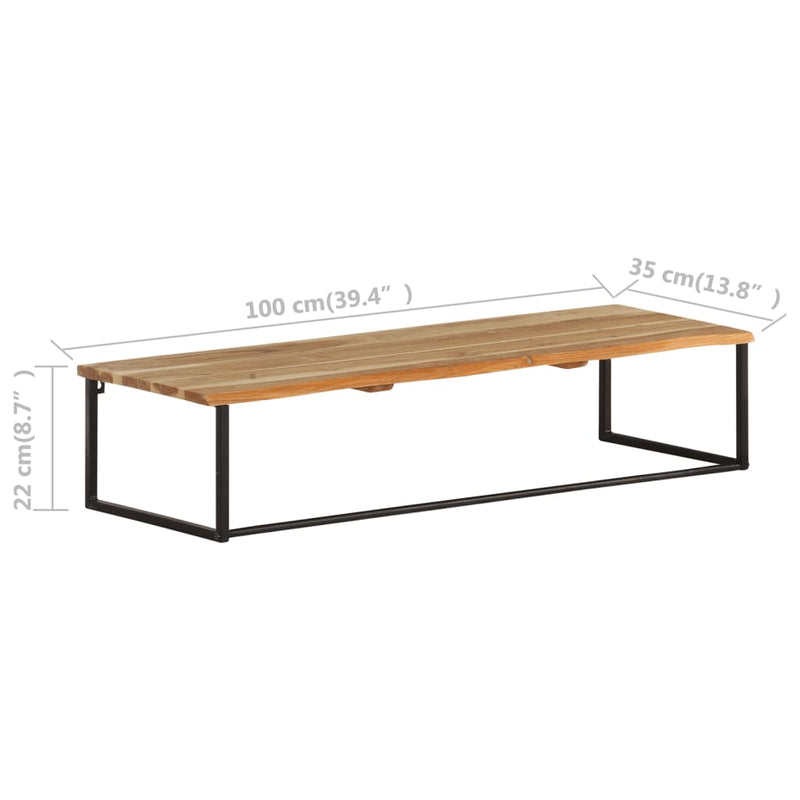 Peg with Live Edge 100x35x22 cm Solid Acacia Wood Payday Deals