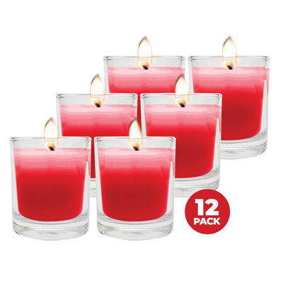 Perfect Scent 12PCE Wild Berries Scented Fragrant Candles In Glass Holder 7cm