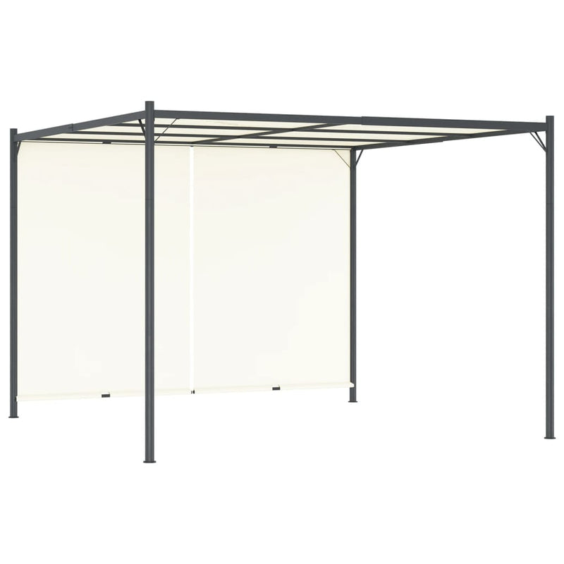 Pergola with Adjustable Roof Cream White 3x3 m Steel Payday Deals