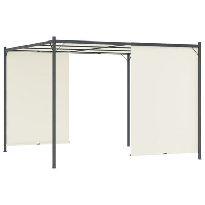 Pergola with Adjustable Roof Cream White 3x3 m Steel Payday Deals