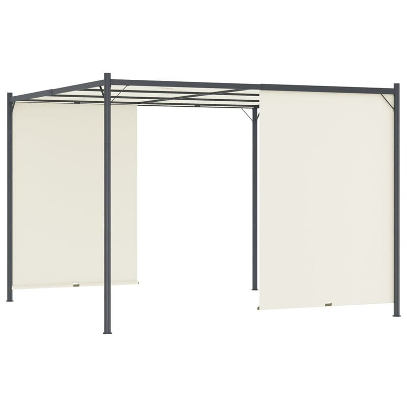 Pergola with Adjustable Roof Cream White 3x3 m Steel Payday Deals