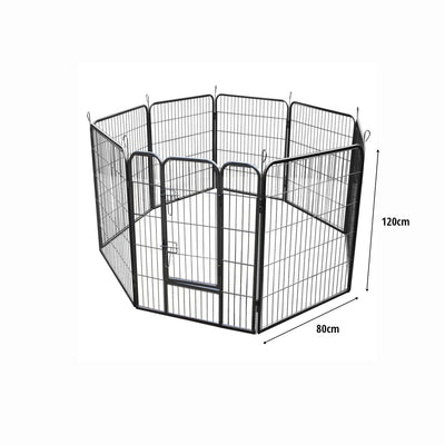 Pet Playpen 48" 8 Panel Dog Puppy Enclosure Cage Fence Payday Deals