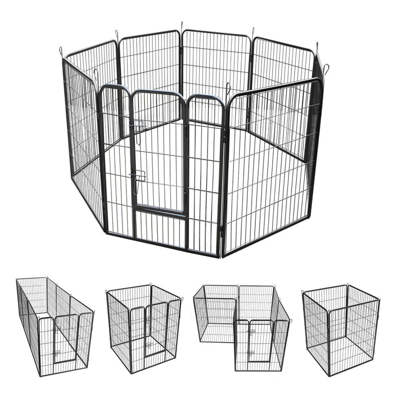 Pet Playpen 48" 8 Panel Dog Puppy Enclosure Cage Fence Payday Deals