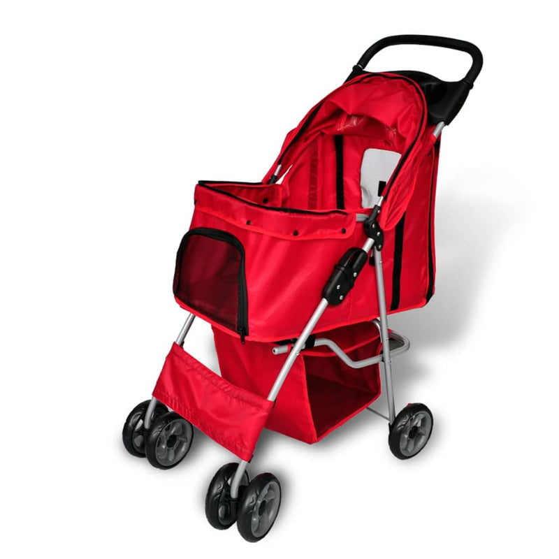 Pet Stroller Travel Carrier Red Folding Payday Deals