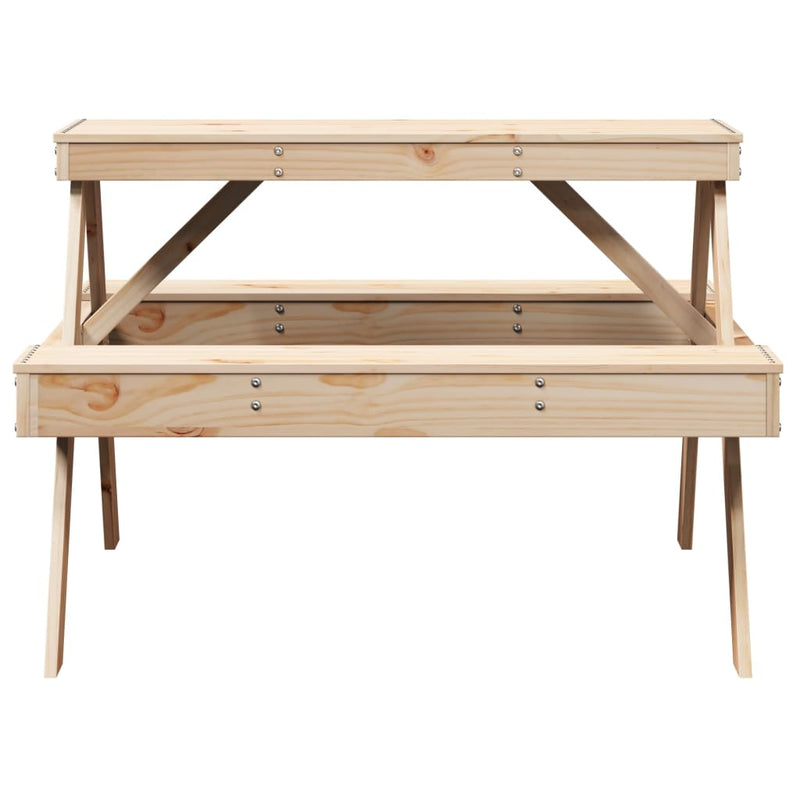 Picnic Table 105x134x75 cm Solid Wood Pine Payday Deals