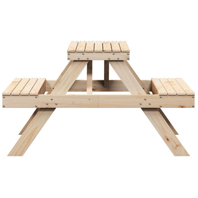 Picnic Table 105x134x75 cm Solid Wood Pine Payday Deals