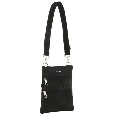 Pierre Cardin Anti-Theft Cross Body Bag Slash Proof RFID Camouflage - Black/Camo