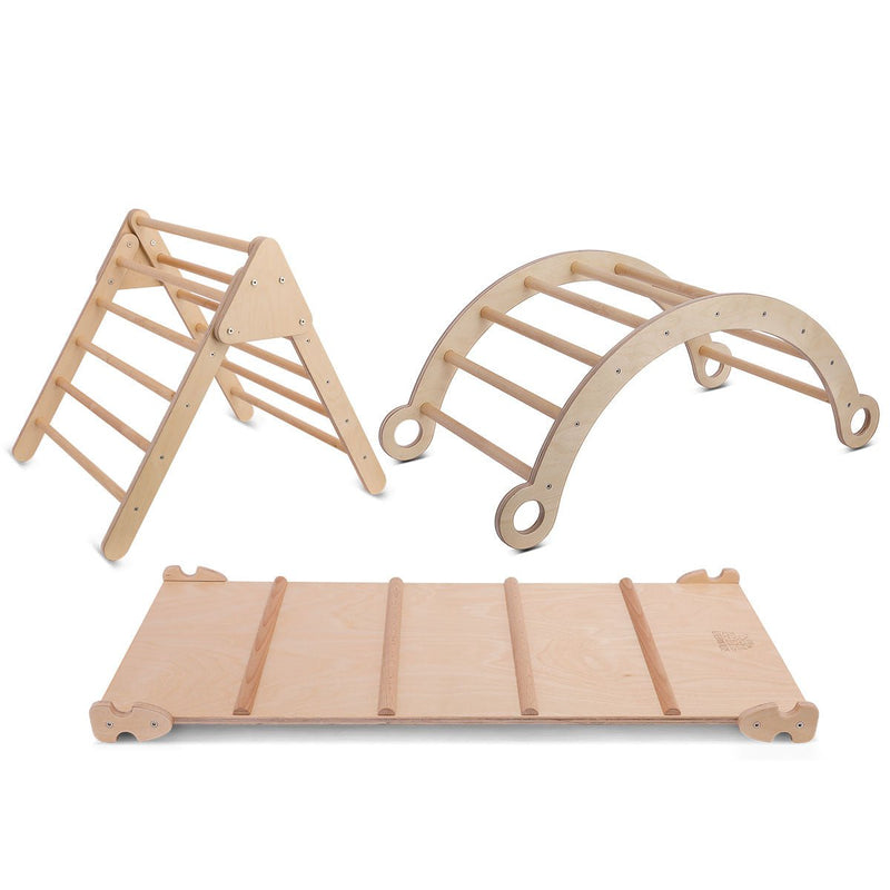 Pikler Climbing Frame Package with Slide, Arch & Triangle Payday Deals