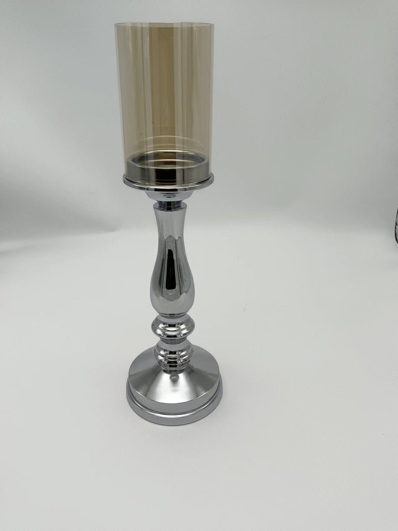 Pillar Silver Candle Holder - set of 2 Payday Deals