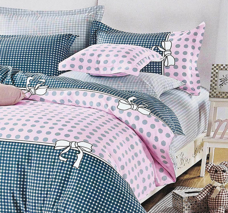 Pink Dots Queen Size Bed Quilt/Doona/Duvet Doona Duvet Cover Set Payday Deals