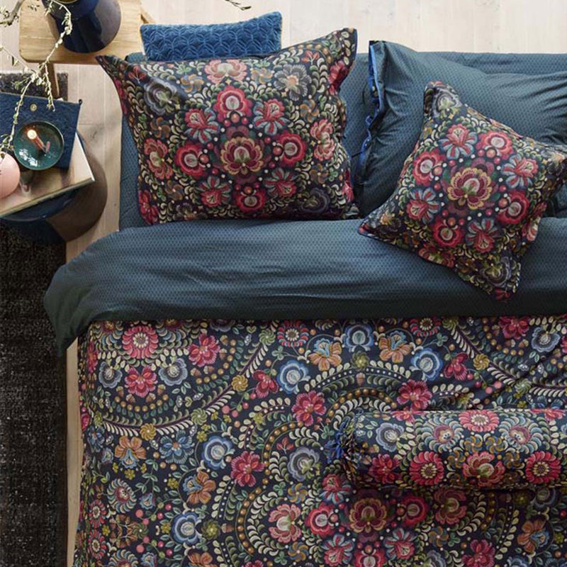 PIP Studio Il Ricamo Dark Blue Cotton Quilt Cover Set King Payday Deals