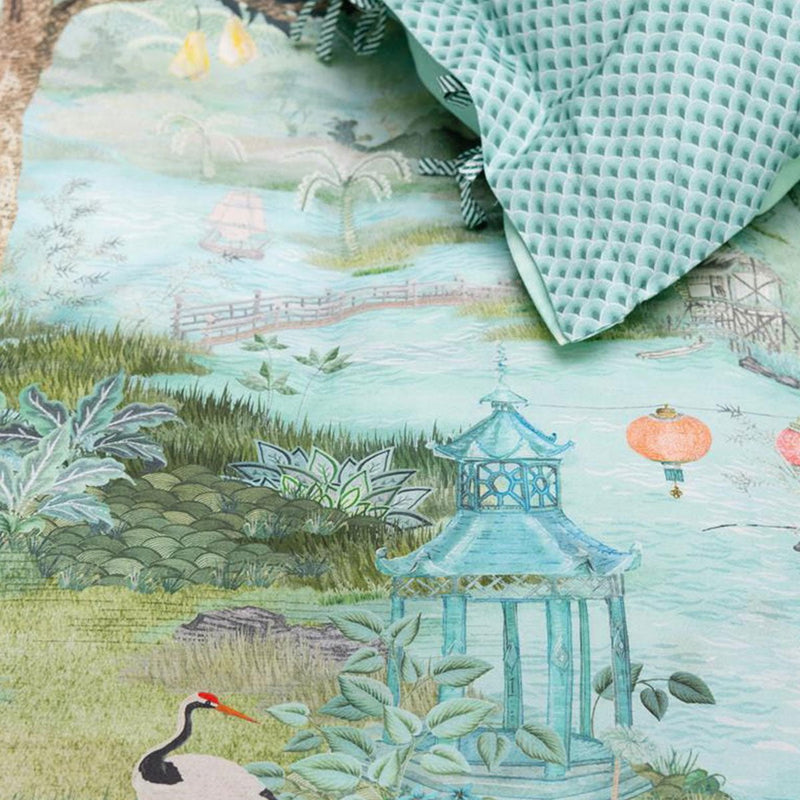 PIP Studio Pip Paradise Green Quilt Cover Set Super King Payday Deals