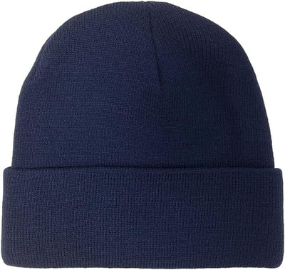 PLAIN BEANIE Unisex Mens Womens Winter Warm Hat Ski Cap Knit One Size - Navy Blue