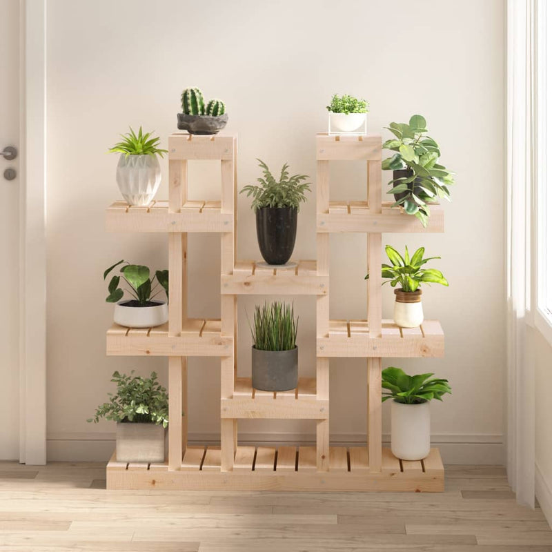 Plant Stand 104.5x25x109.5 cm Solid Wood Pine Payday Deals
