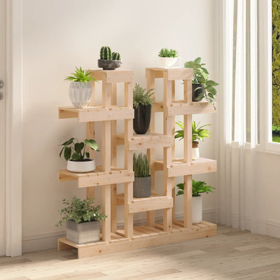 Plant Stand 104.5x25x109.5 cm Solid Wood Pine Payday Deals