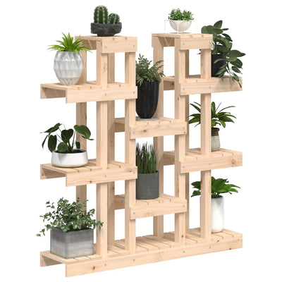 Plant Stand 104.5x25x109.5 cm Solid Wood Pine Payday Deals
