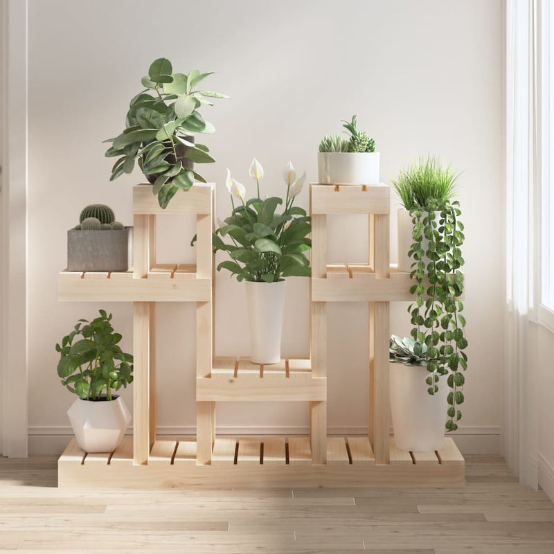 Plant Stand 104.5x25x77.5 cm Solid Wood Pine Payday Deals