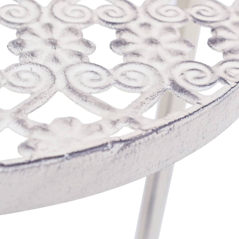 Plant Stand Set 3 Pieces Vintage Style Metal Antique White Payday Deals