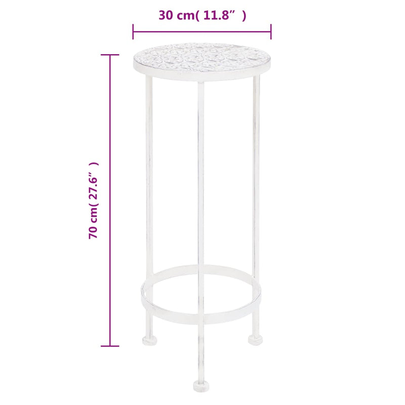 Plant Stand Set 3 Pieces Vintage Style Metal Antique White Payday Deals