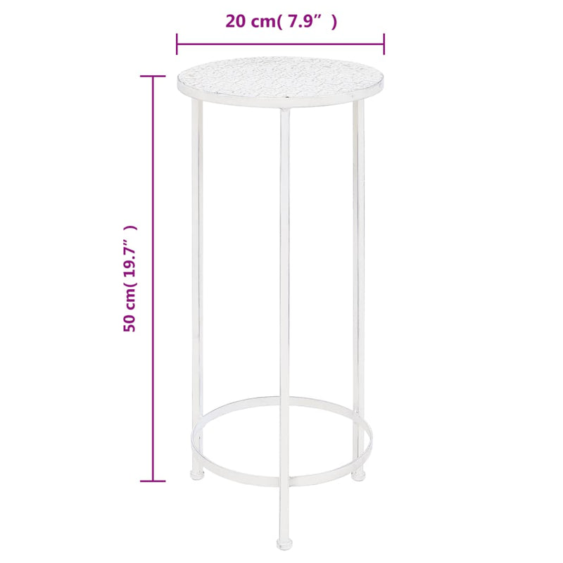 Plant Stand Set 3 Pieces Vintage Style Metal Antique White Payday Deals