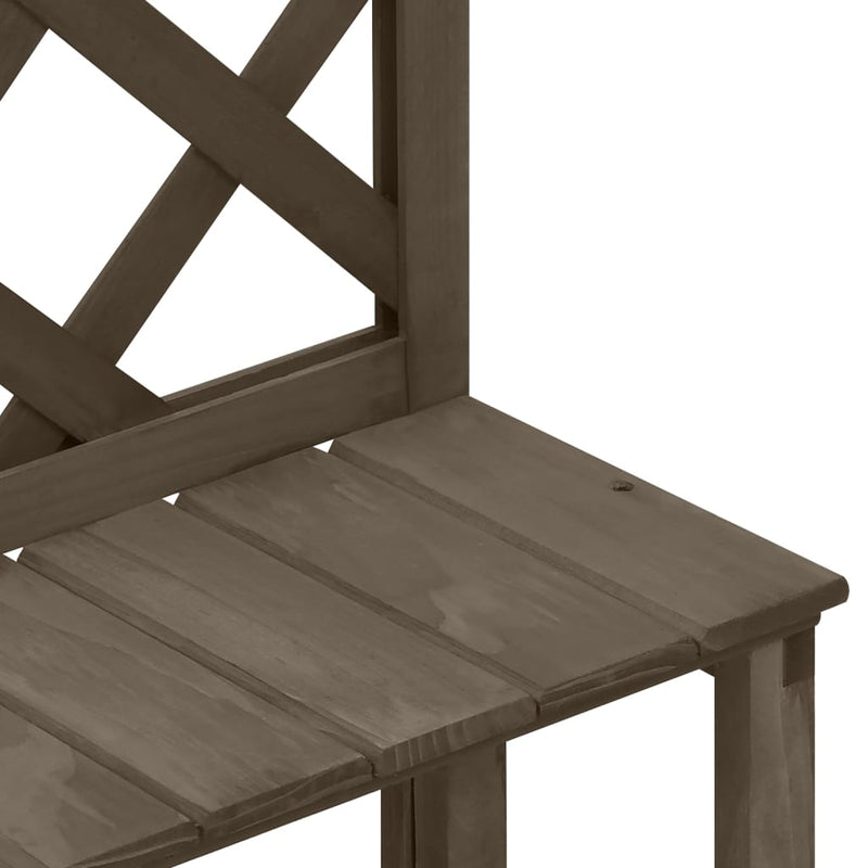Plant Stand with Trellis Grey 70x42x115 cm Solid Fir Wood Payday Deals