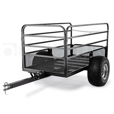 PLANTCRAFT Towed Steel Mesh Dump Cart Garden ATV Mower Trailer Tray 1250lbs Payday Deals