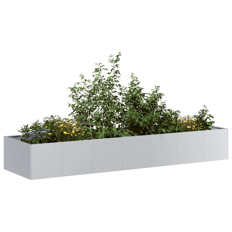 Planter 280x80x40 cm Galvanised Steel Payday Deals