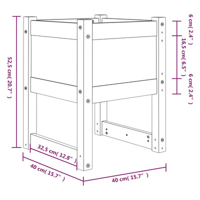 Planter 40x40x52.5 cm Solid Wood Pine Payday Deals
