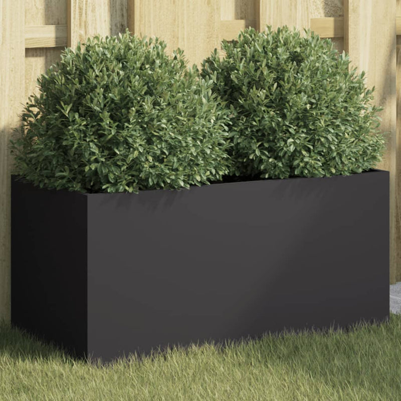 Planter Black 62x30x29 cm Steel Payday Deals