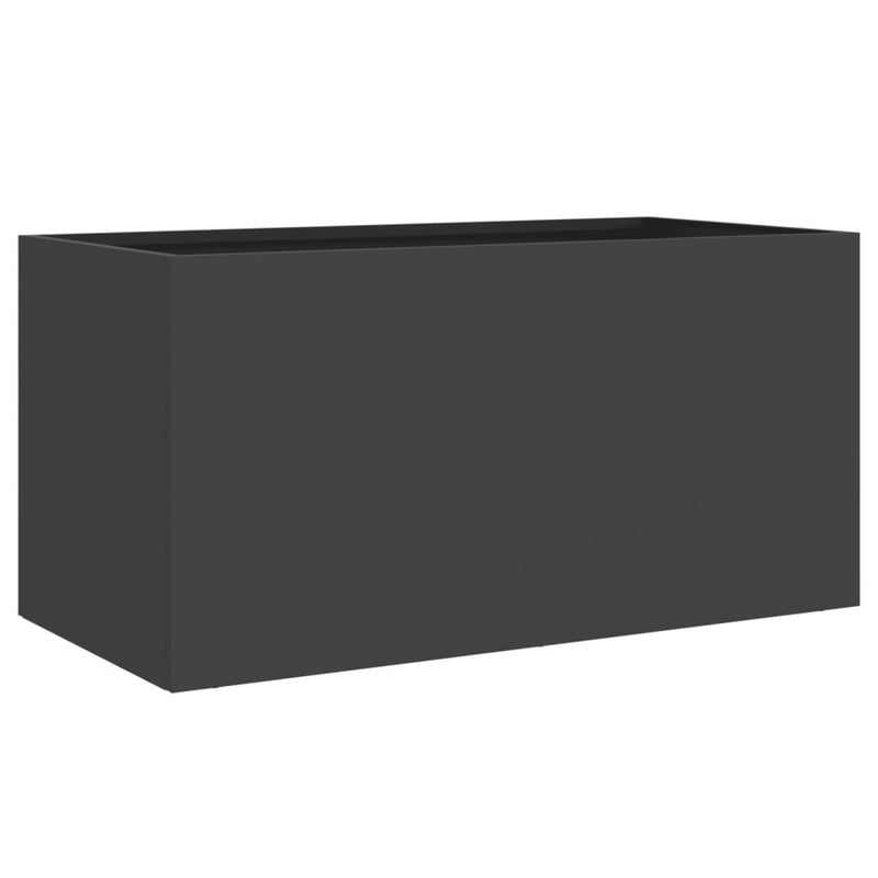 Planter Black 62x30x29 cm Steel Payday Deals