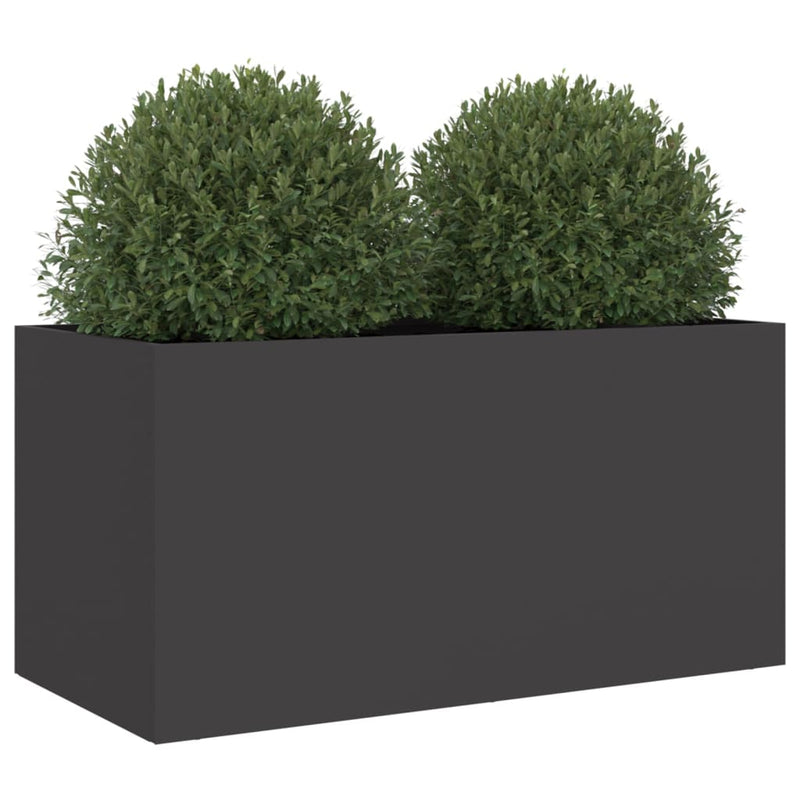 Planter Black 62x30x29 cm Steel Payday Deals
