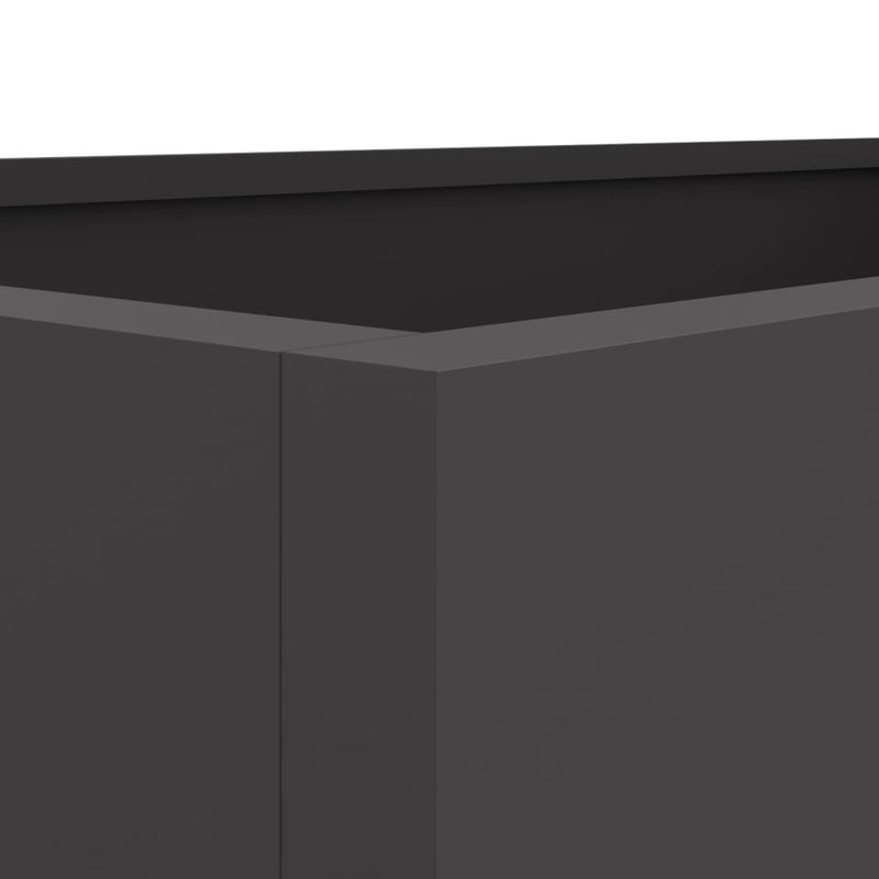 Planter Black 62x30x29 cm Steel Payday Deals