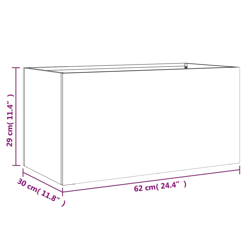Planter Black 62x30x29 cm Steel Payday Deals