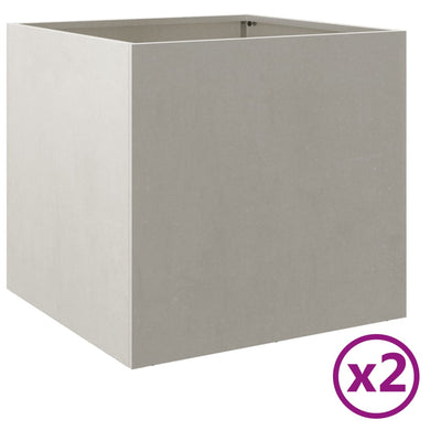 Planters 2 pcs Silver 49x47x46 cm Stainless Steel Payday Deals