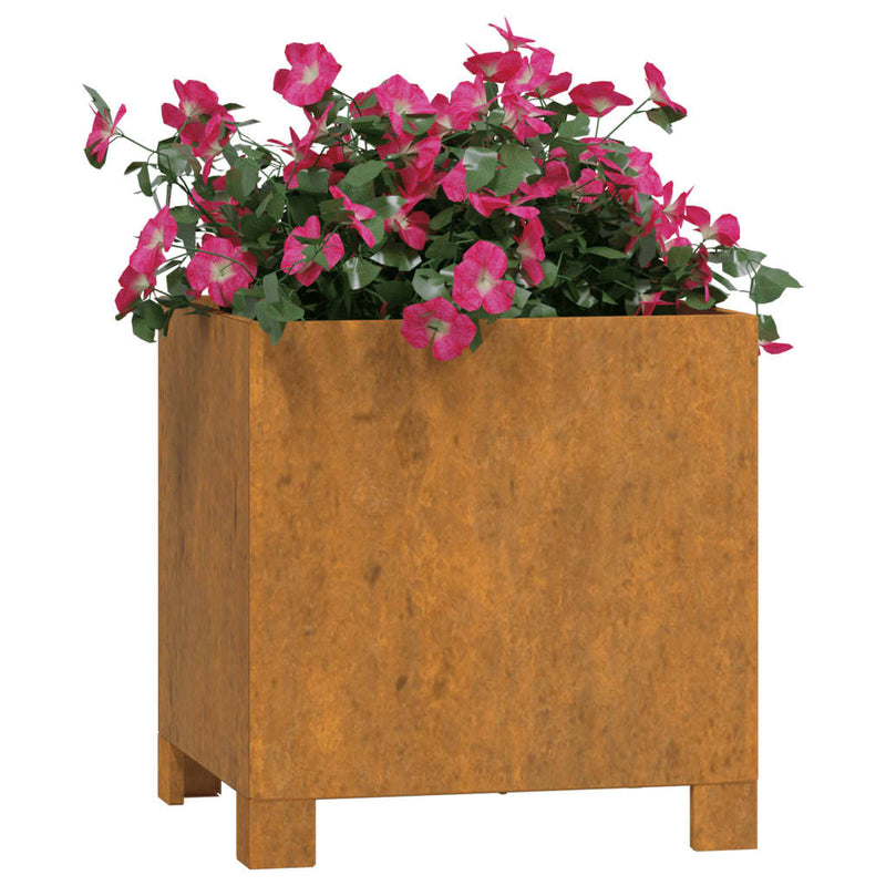 Planters with Legs 2 pcs Rusty 32x30x33 cm Corten Steel Payday Deals