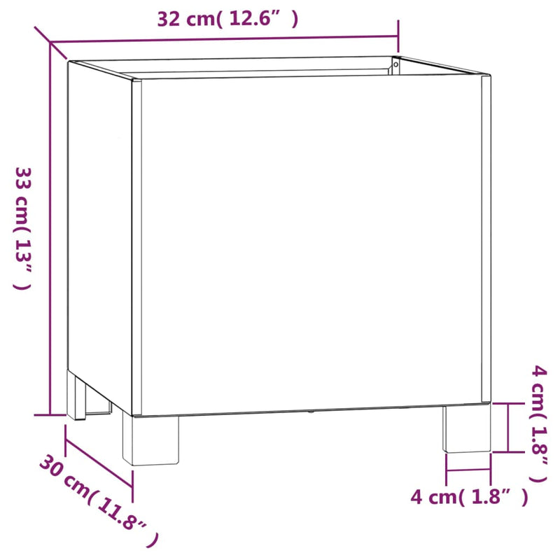 Planters with Legs 2 pcs Rusty 32x30x33 cm Corten Steel Payday Deals