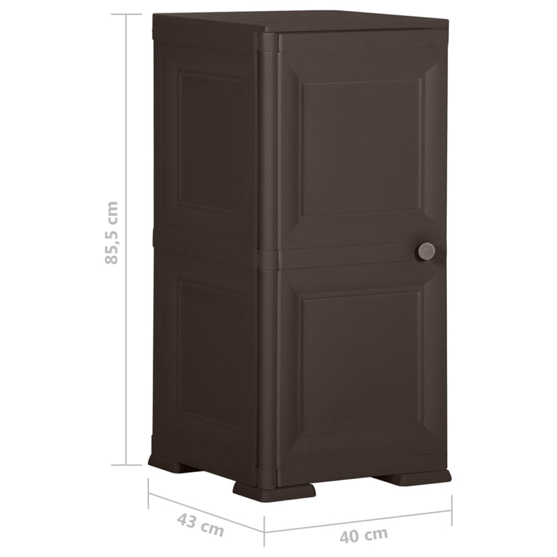 Plastic Cabinet 40x43x85.5 cm Wood Design Brown Payday Deals