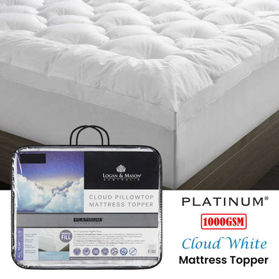 Platinum Collection 1000GSM Cloud White Mattress Topper King Payday Deals