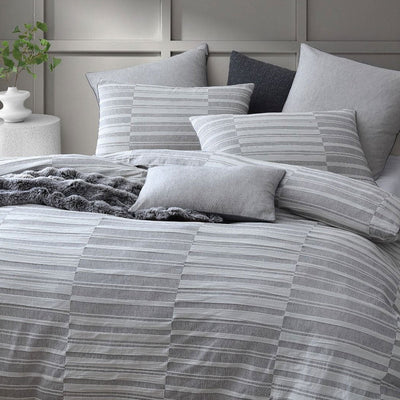 Platinum Collection Balmoral Ash 100% Cotton Quilt Cover Set King Payday Deals