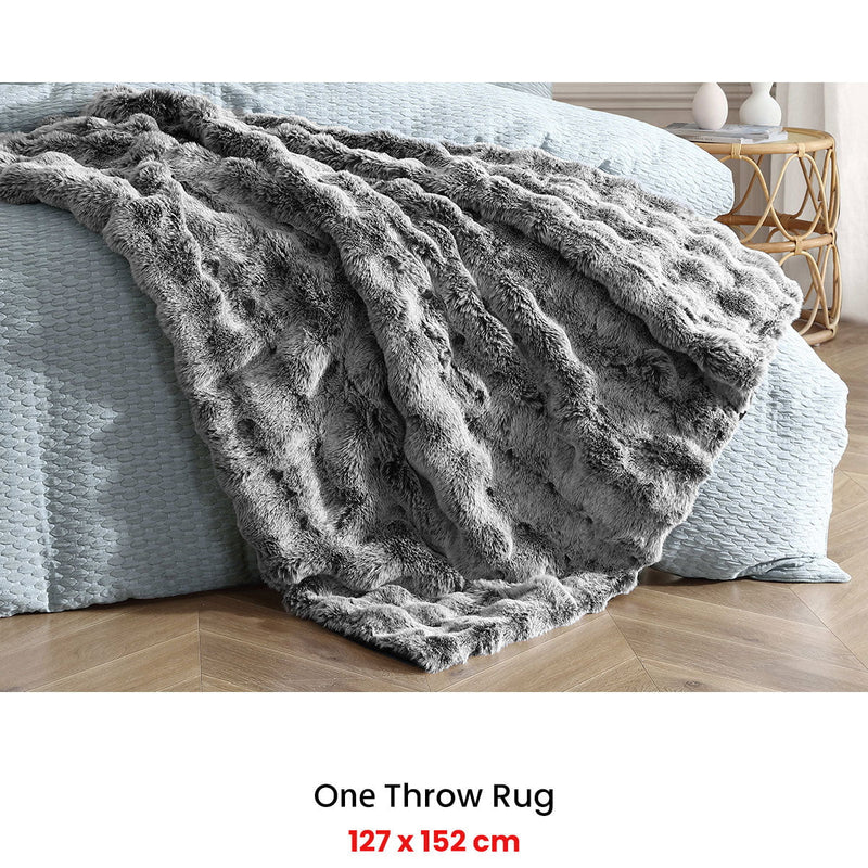 Platinum Collection Rabbit Fur Super Soft Throw Rug 127 x 152cm Payday Deals