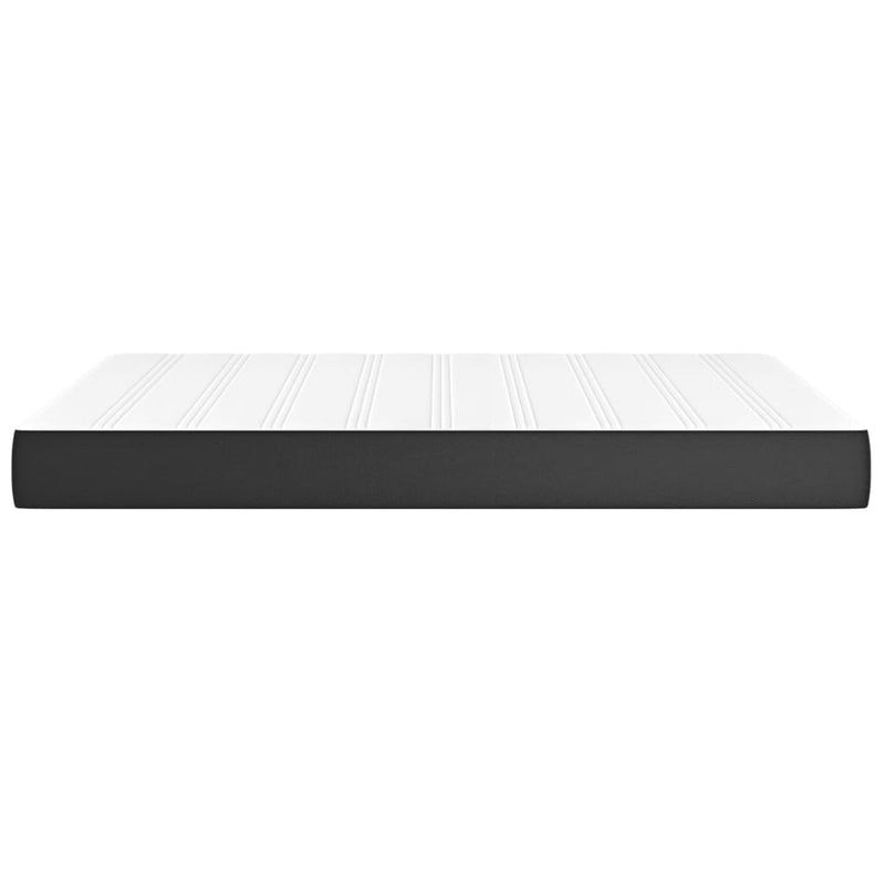 Pocket Spring Bed Mattress Black 137x190x20 cm Full Faux Leather Payday Deals