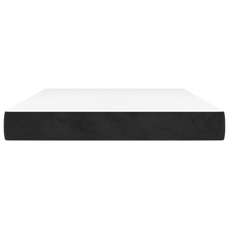 Pocket Spring Bed Mattress Black 137x190x20 cm Velvet Payday Deals
