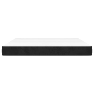 Pocket Spring Bed Mattress Black 153x203x20 cm Queen Size Velvet Payday Deals