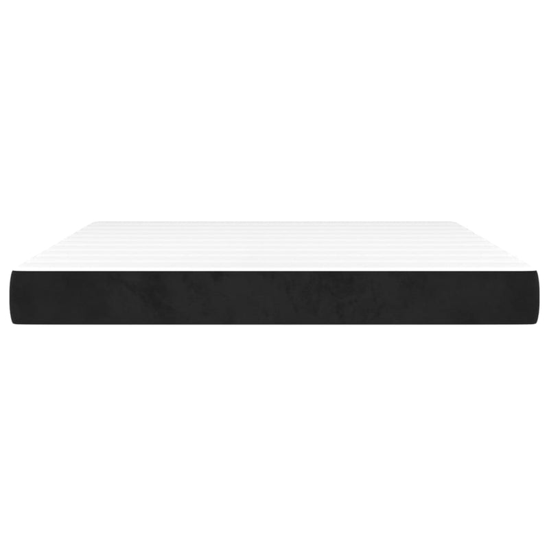Pocket Spring Bed Mattress Black 153x203x20 cm Queen Size Velvet Payday Deals
