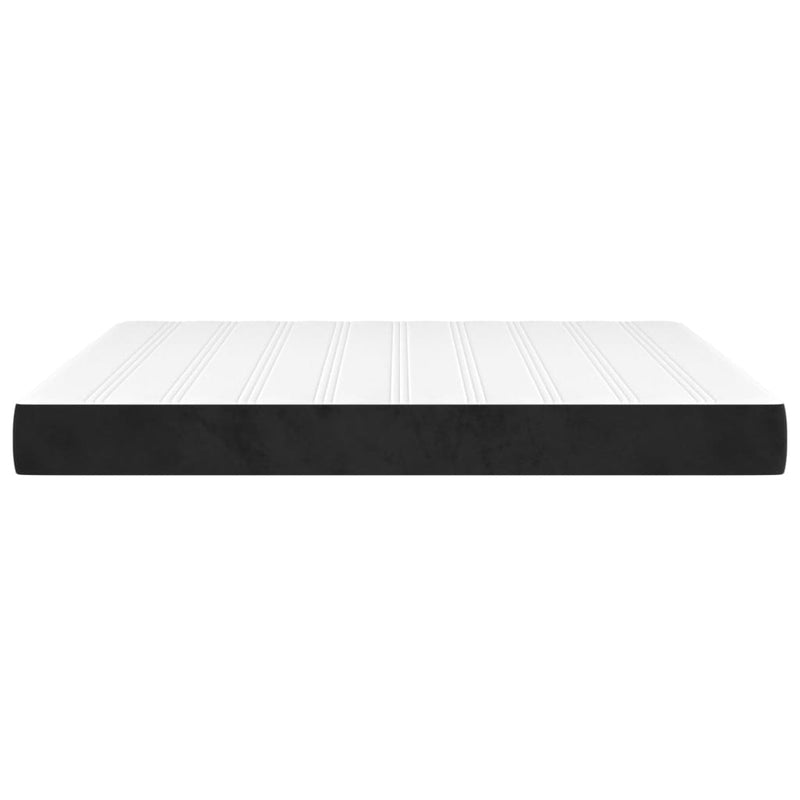 Pocket Spring Bed Mattress Black 153x203x20 cm Queen Size Velvet Payday Deals