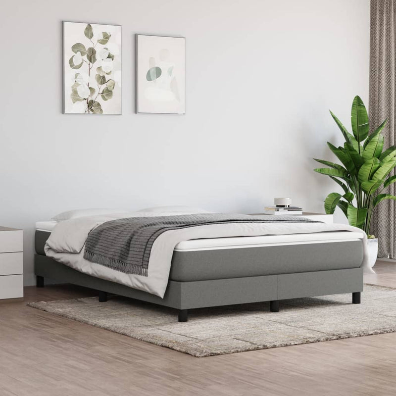 Pocket Spring Bed Mattress Dark Grey 137x190x20 cm Full Fabric Payday Deals