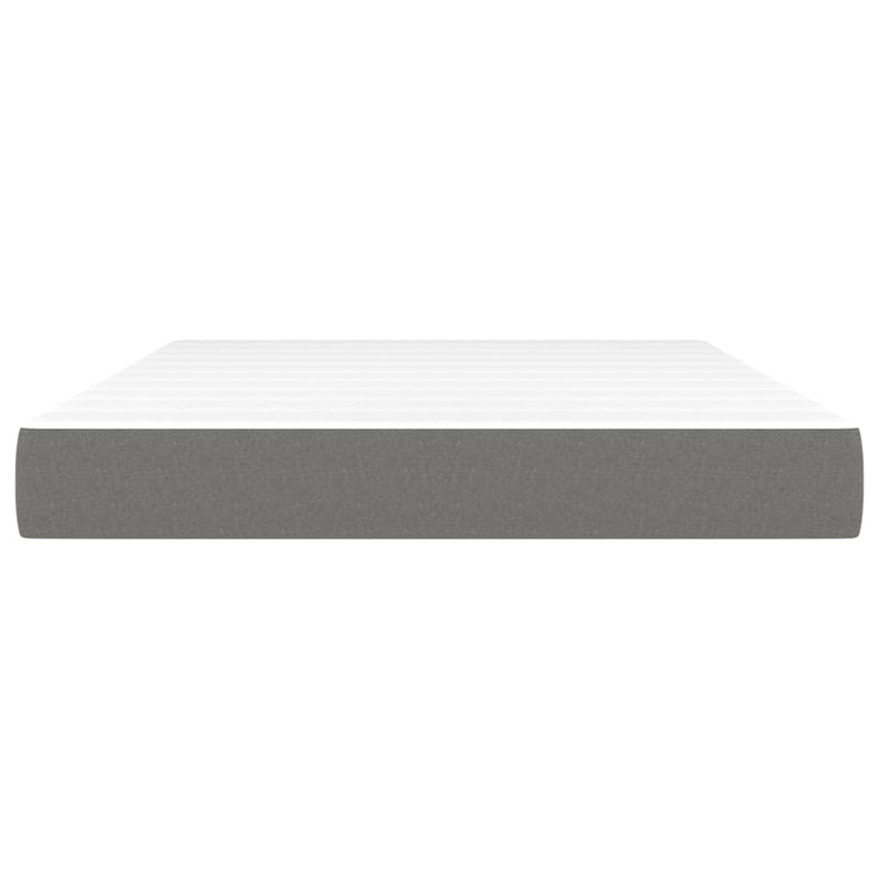 Pocket Spring Bed Mattress Dark Grey 137x190x20 cm Full Fabric Payday Deals