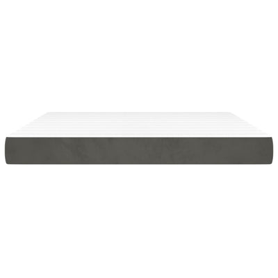 Pocket Spring Bed Mattress Dark Grey 152x203x20 cm Queen Velvet Payday Deals