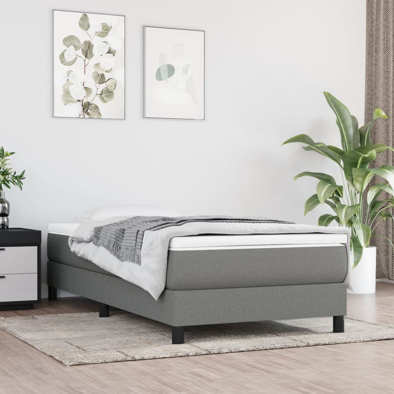 Pocket Spring Bed Mattress Dark Grey 90x190x20 cm Fabric Payday Deals