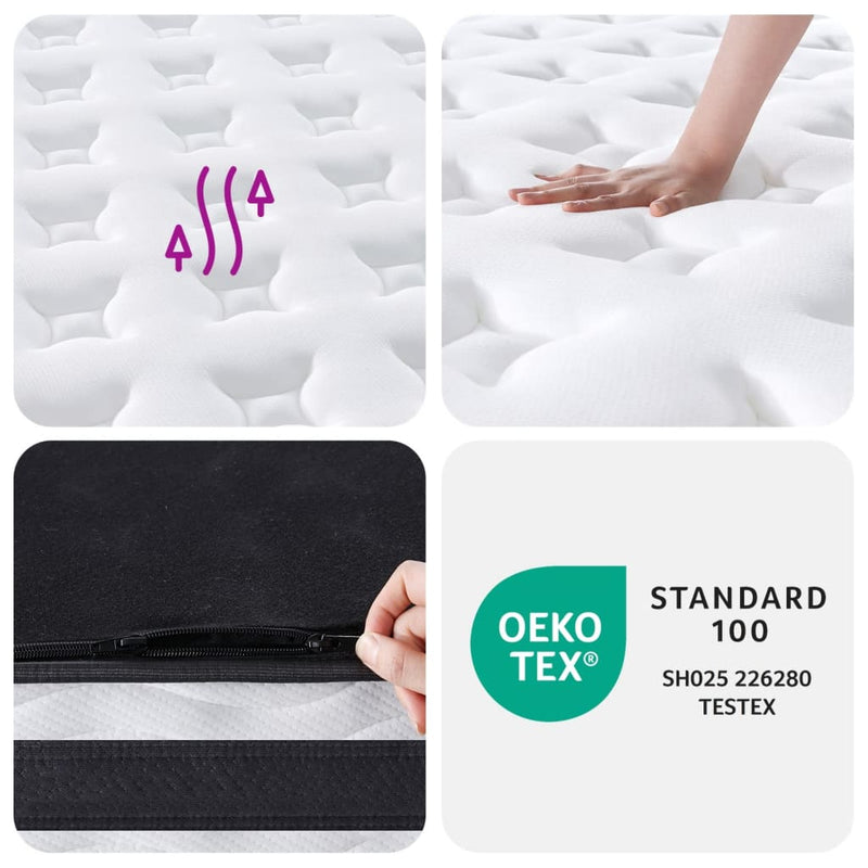 Pocket Spring Mattress Medium 107x203 cm King Single Size Payday Deals